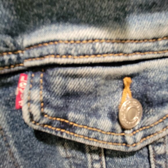 LEVI'S HYBRID HOODIE TRUCKER JACKET SZ M - Picture 6 of 8